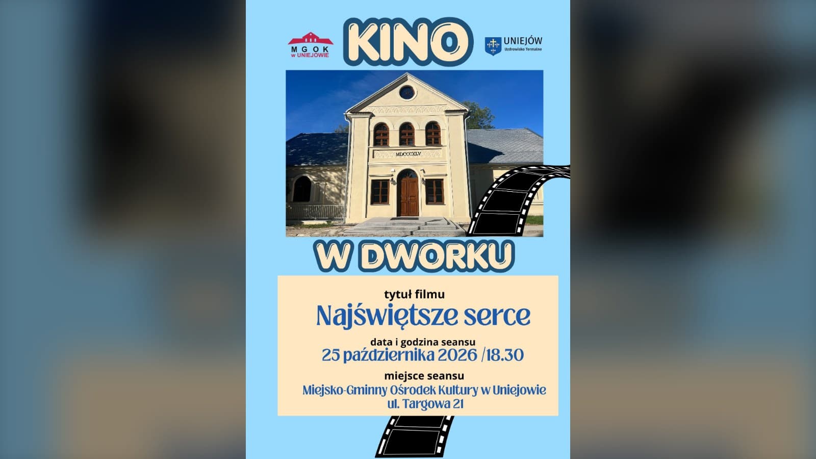 Plakat Kina w Dworku: film Najświętsze Serce, 25 października 2026
