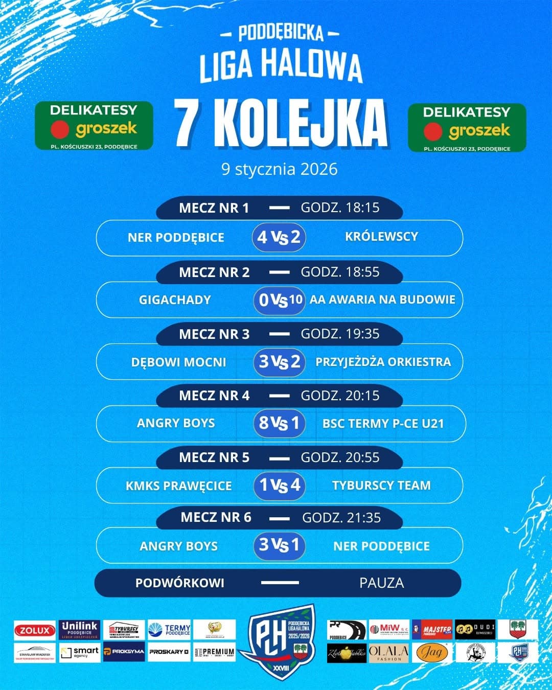 7. kolejka PLH — PLH 2025/2026