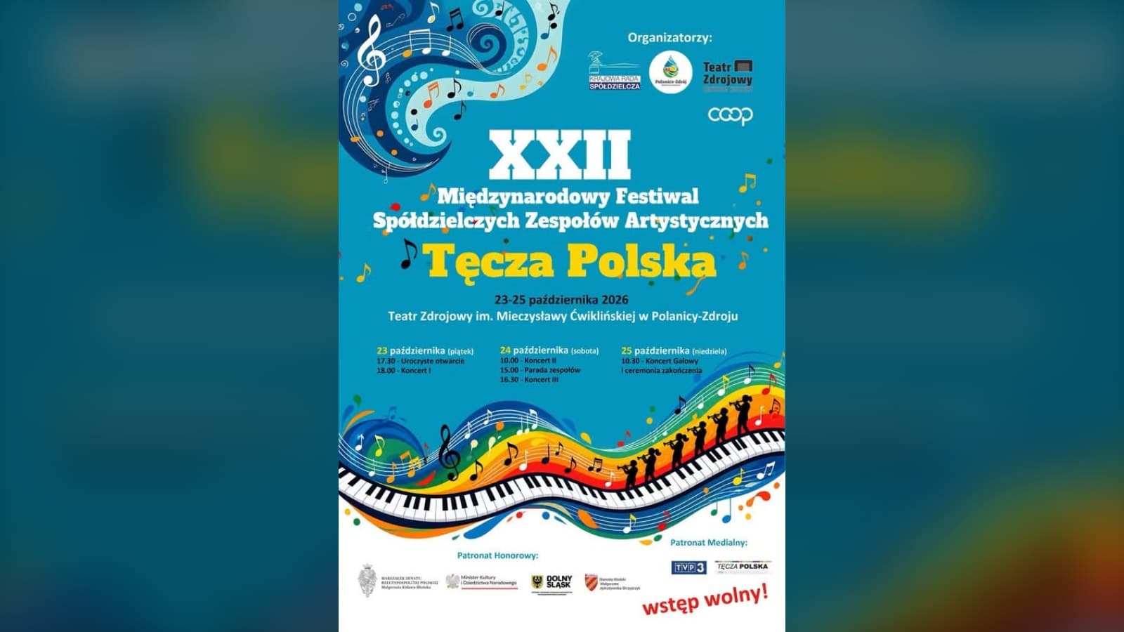 Plakat festiwalu Tęcza Polska 2026