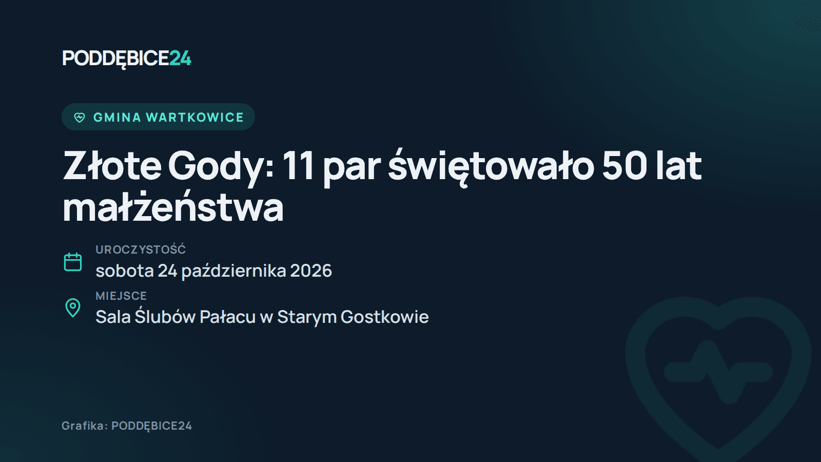 Grafika: Złote Gody w gminie Wartkowice